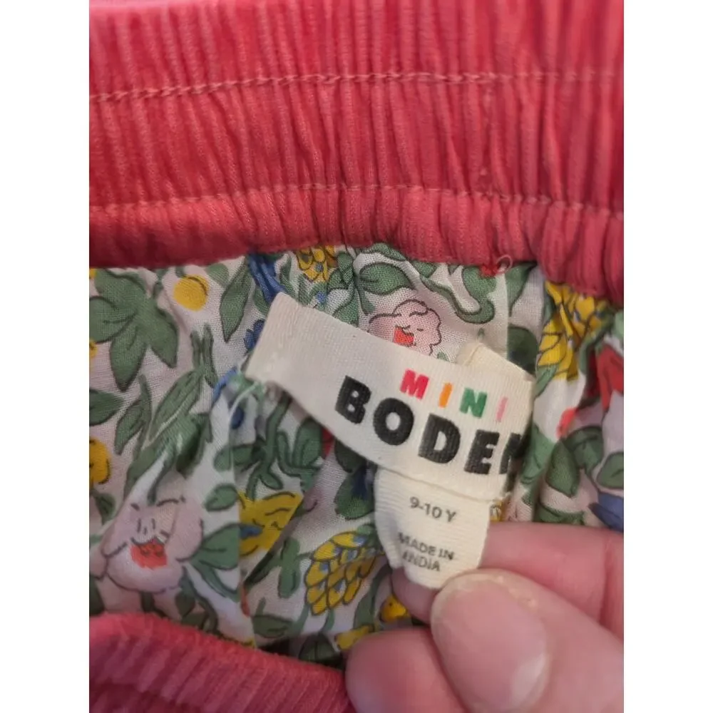 Mini Boden Outfit 2 piece Top & Corduroy Skirt Size 9-10 Years Old